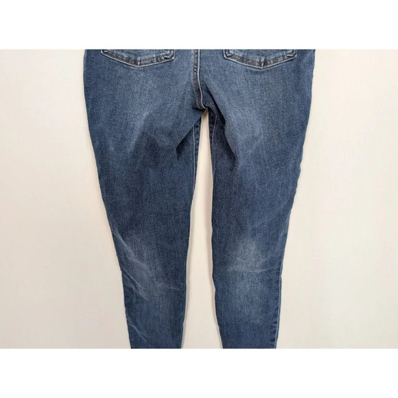 SPANX Distressed Skinny Pull On Elastic Waist Pants Raw Ankle Jeggings Jeans M - Picture 11 of 16